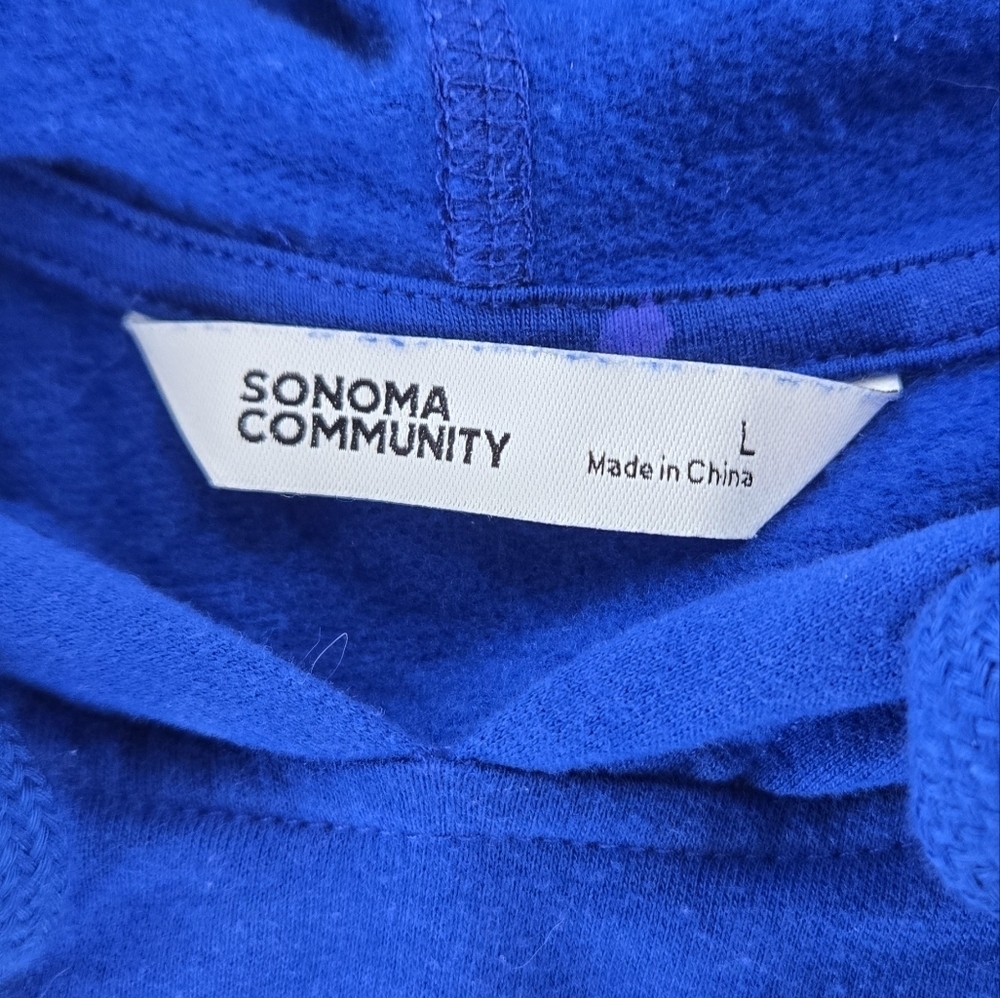Blue Graphic Fuerte Sweatshirt Hoodie by Sonoma Community - Picture 6 of 9